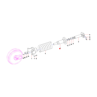 A229900006383 Συσκευή τροχού τάνυσης 230-41-20000 για SANY SY215 SY235